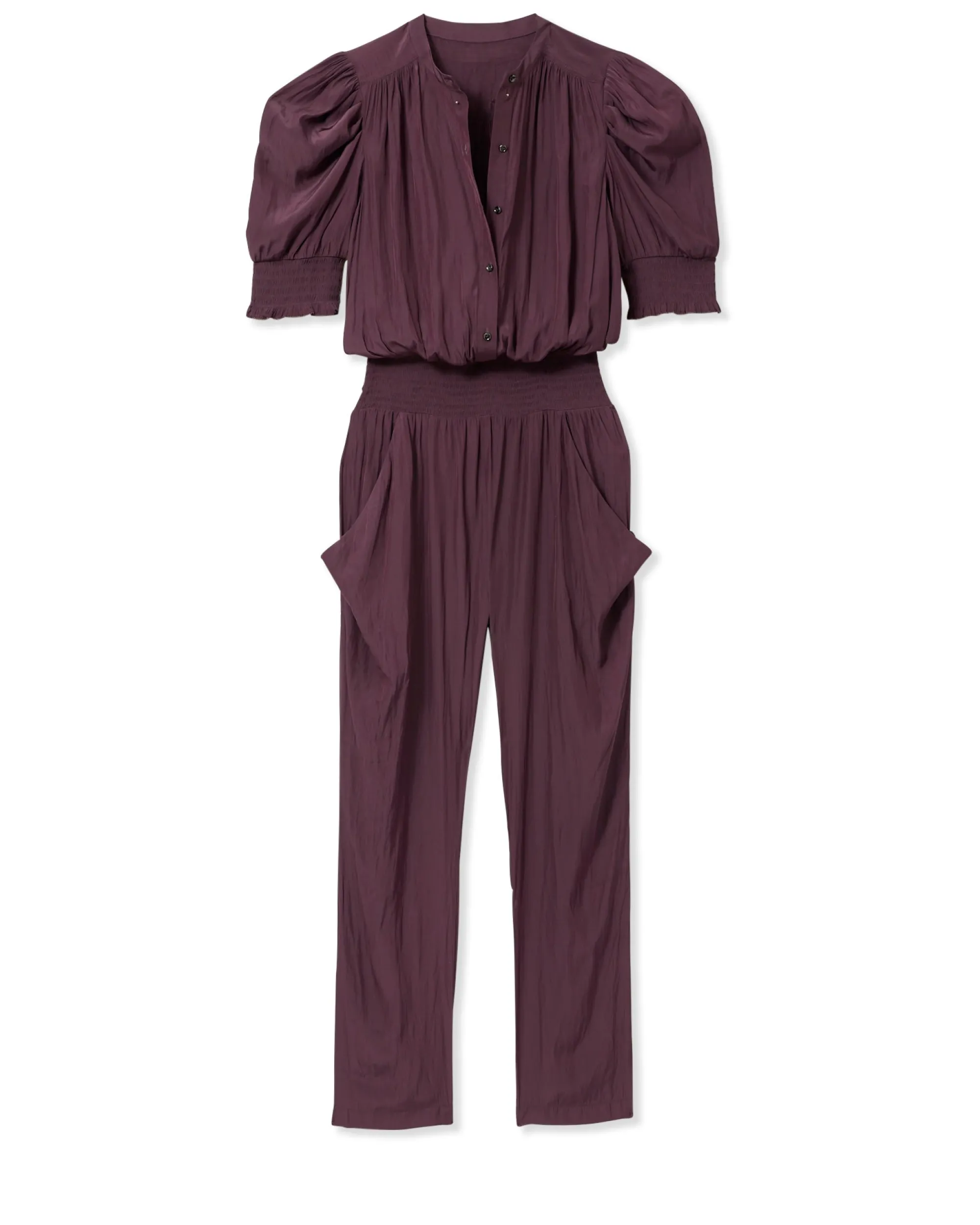 New Ramy Brook Tracey Puff Sleeve Jumpsuit