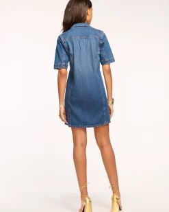 Sale Ramy Brook Tunechi Denim Shirt Dress