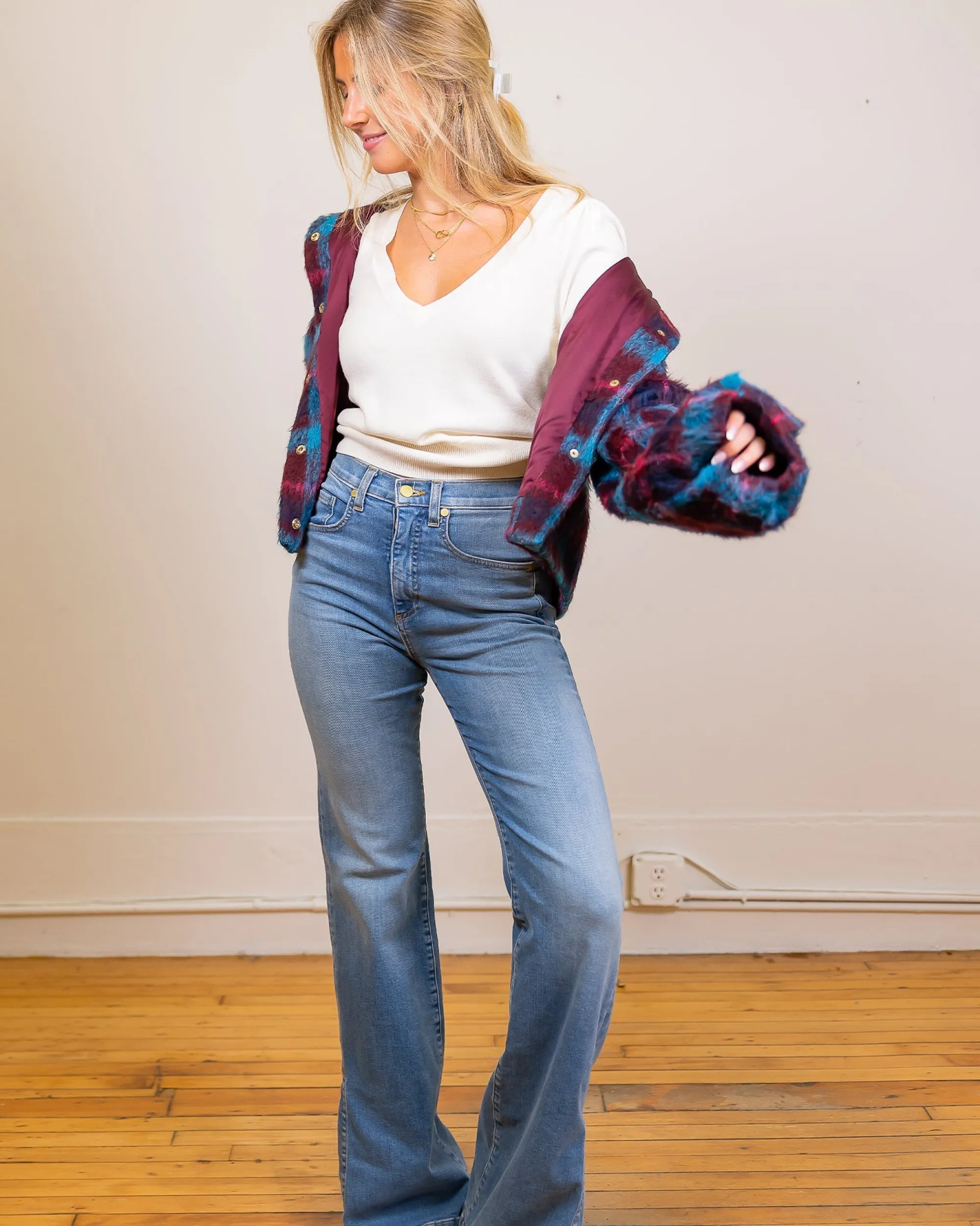 Sale Ramy Brook Tyra High Waisted Flare Jean