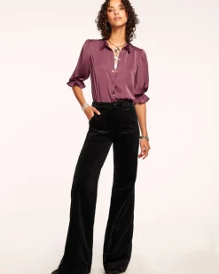 Online Ramy Brook Velvet Theodora Wide Leg Jean