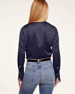 Fashion Ramy Brook Victoria Silk Button Down Blouse Sandstone