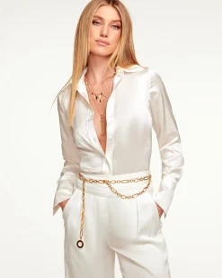 Best Ramy Brook Victoria Silk Button Down Blouse