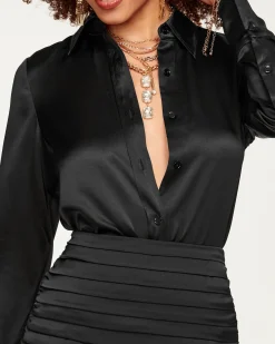 Best Ramy Brook Victoria Silk Button Down Blouse