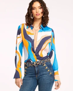 Best Ramy Brook Victoria Silk Button Down Blouse