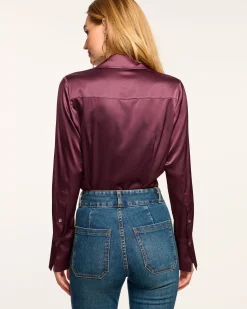 Best Ramy Brook Victoria Silk Button Down Blouse