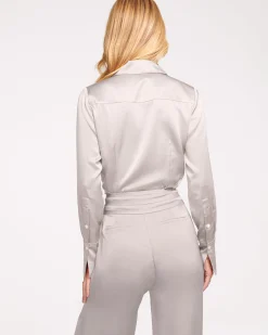 Best Ramy Brook Victoria Silk Button Down Blouse