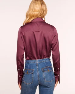 Best Ramy Brook Victoria Silk Button Down Blouse