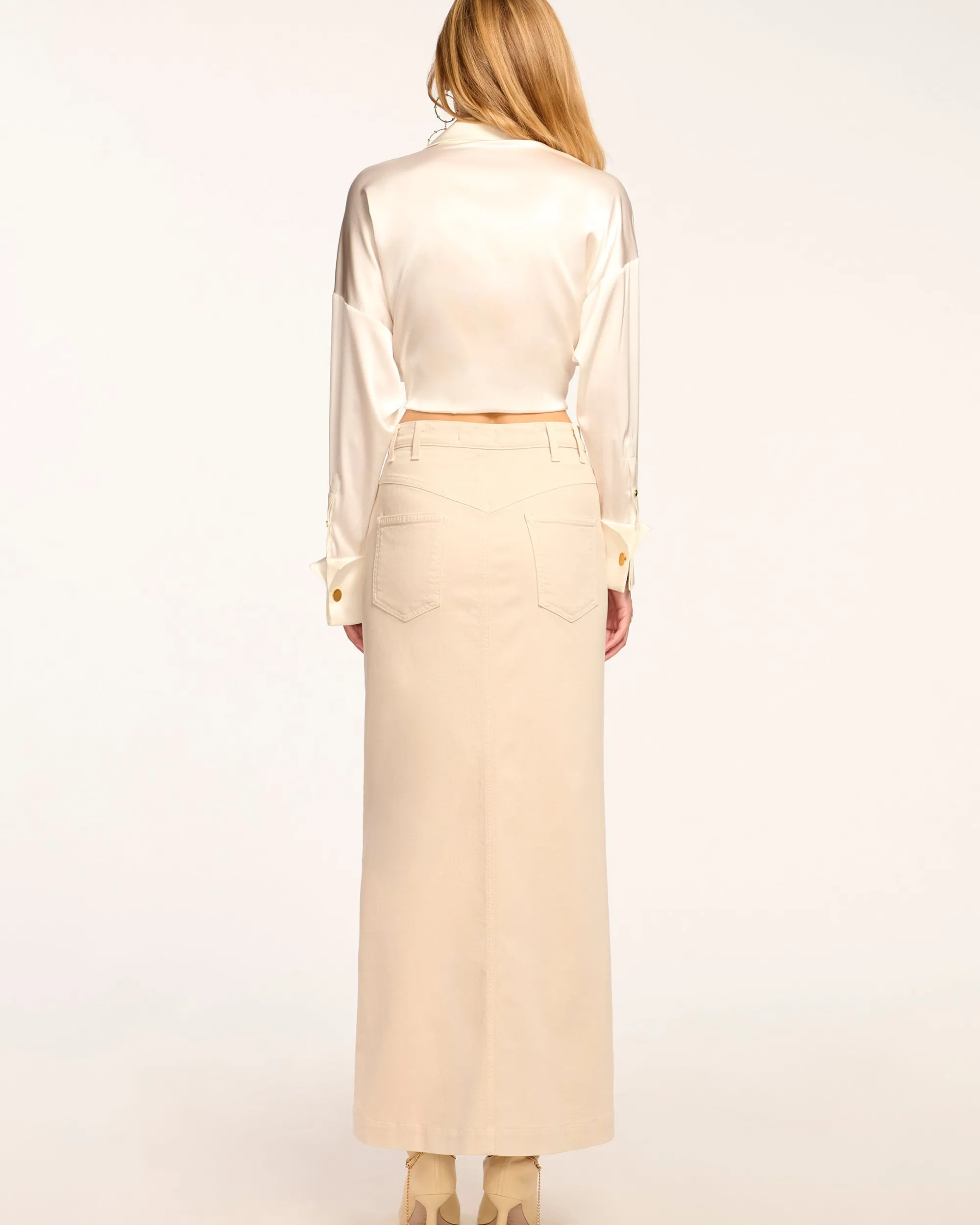 New Ramy Brook Xavier Denim Maxi Skirt