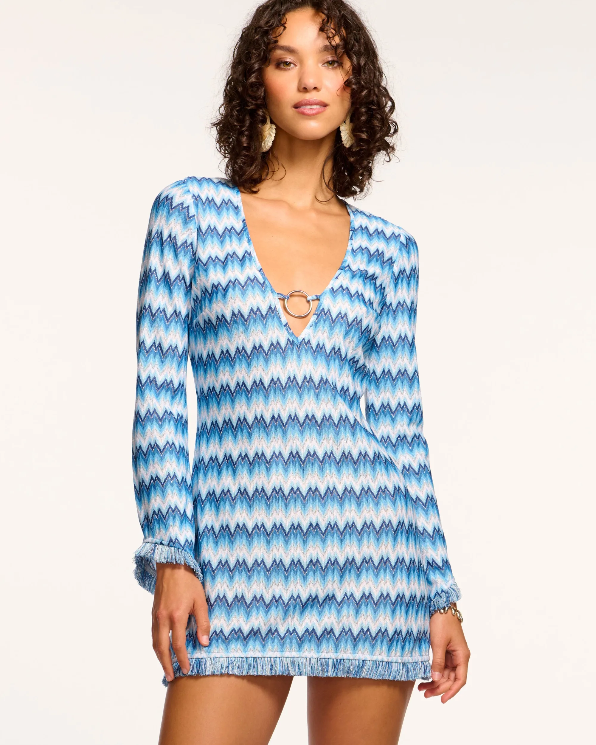 Online Ramy Brook Zig Zag Cassie Coverup Mini Dress